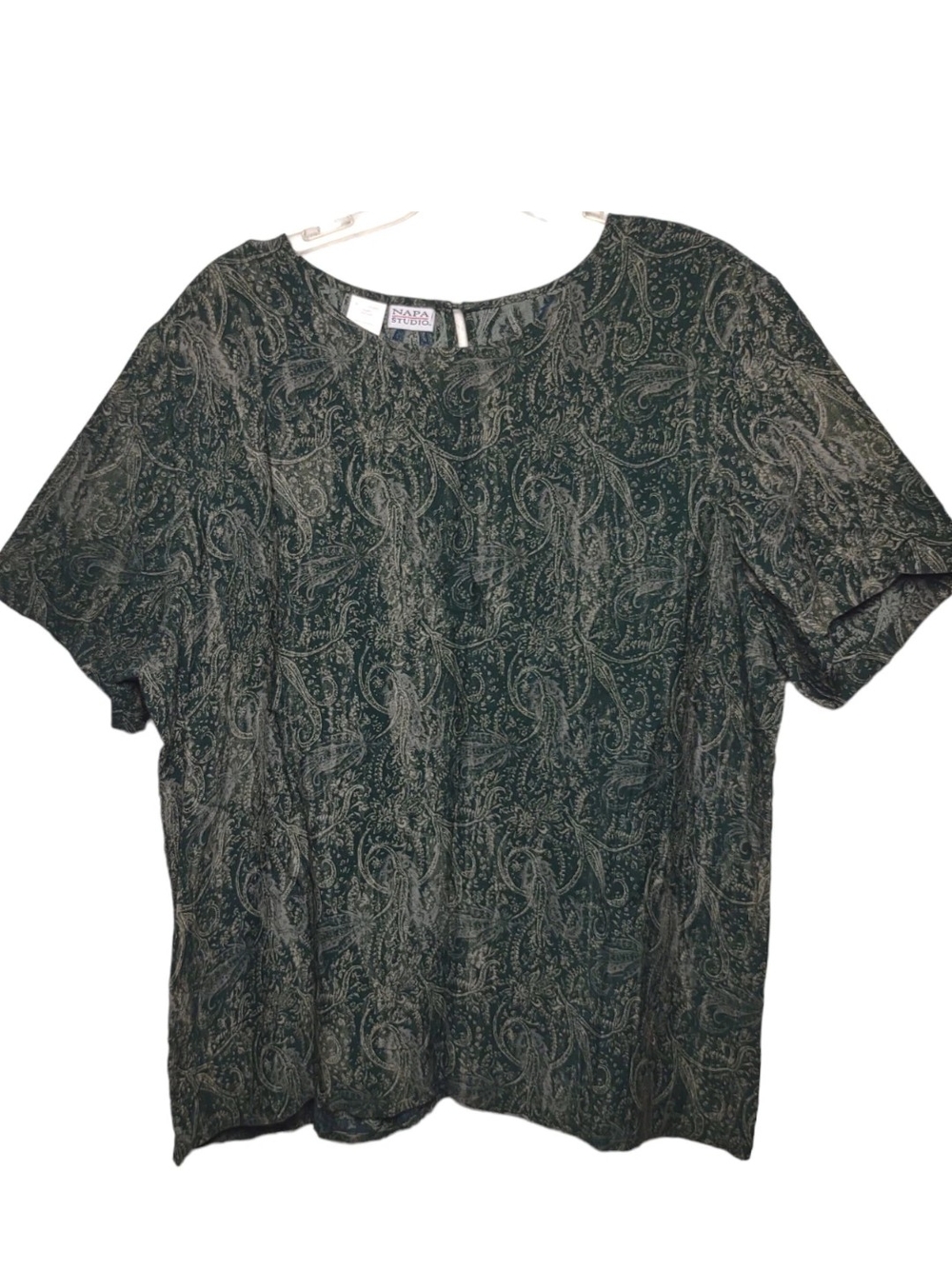 Napa Studio Green Paisley Blouse